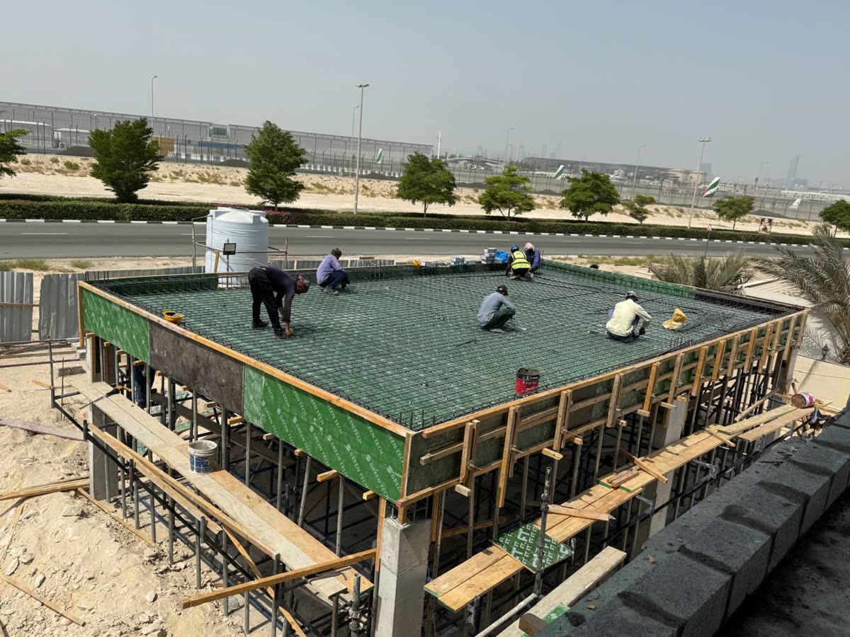 Al Tawar, Dubai project – slab formwork and reinforcement